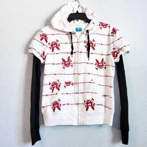 It's Happy Bunny Hoodie White Junior L 11/13